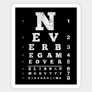 Never Be Game Over Eyechart Sticker